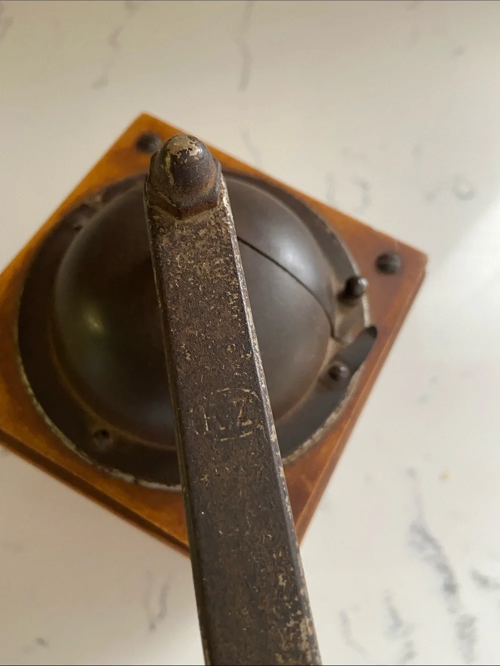 Vintage Antique Wood Hand Crank Coffee Grinder Box Mill